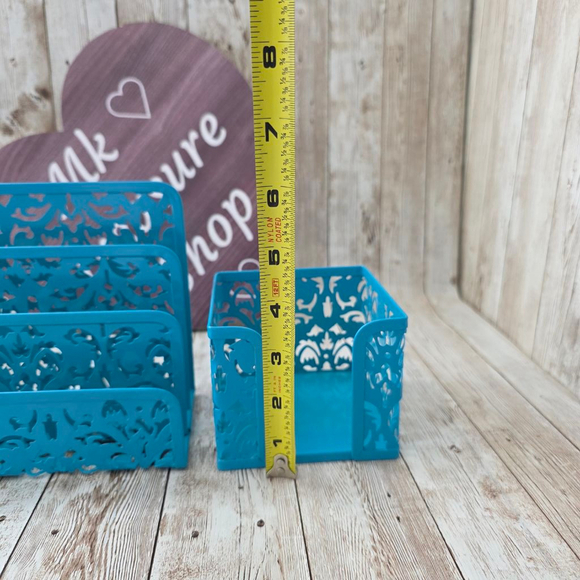 Desk Organizers Blue Metal File Holder - Picture 6 of 8